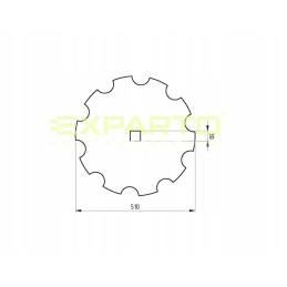 Harrow disc 510mm x 3 5mm, toothed