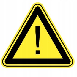 Sticker general warning sign, note, 15 cm