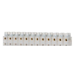 10 pcs - HellermannTyton Terminal Strip, 5A, 6 mm² Wire, Screw Termination
