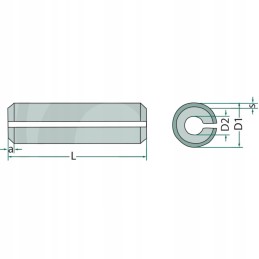 Spring pin oe6x30 spring steel