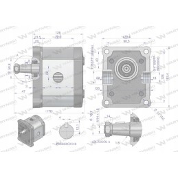Hydraulic gear pump 33 0cm3 group 3 type e