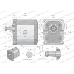 Hydraulic gear pump 52 0 cm3 group 3 type e