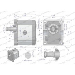 Hydraulic gear pump 39 0cm3 group 3 type e