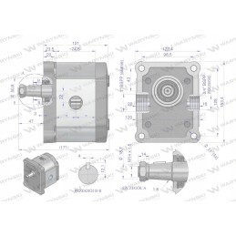 Hydraulic gear pump 27 0cm3 group 3 type e