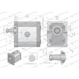 Hydraulic gear pump 61 0cm3 group 3 type e