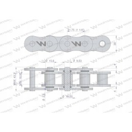 Roller chain with O-ring 5 m, extremely durable
