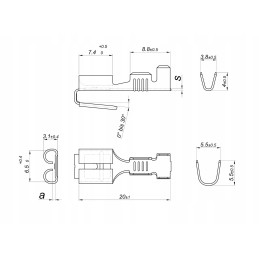 Slip-on cap and 2 5 double 6 3x0 8 1 0 2 5 gb0