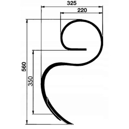 Unit tine 32x10 coulter 40x6x190 for vaderstad