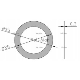 Spacer pad 25x35x0 3 rotary mower