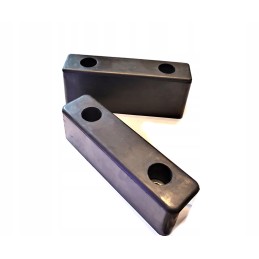 Bumper bumper, rubber stopper, 125x40x15, 2 holes