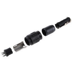 1 pcs - Amphenol, C 091 B 5 Pole M16 Din Socket, 5A, 300 V ac, Female, Cable Mount