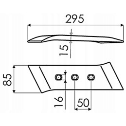 Left chisel 173331 fits GB Agriforge