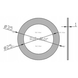 Spacer pad 25x35x1 0 rotary mower