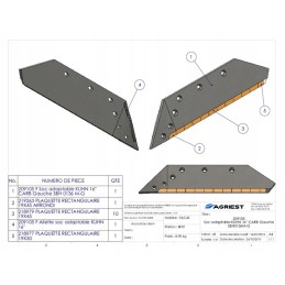 Plowshare 16 left with carbide for Kuhn 622137 622213