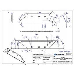 Plowshare 16 left with carbide for Kuhn 622137 622213