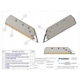 Plowshare 16 right with carbide for Kuhn 622234 622202