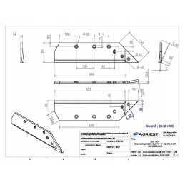 Plowshare 16 right with carbide for Kuhn 622234 622202