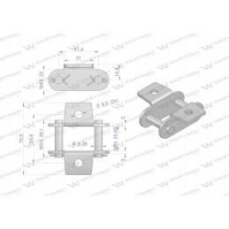 Chain lock with double-sided connection ca550vdk in