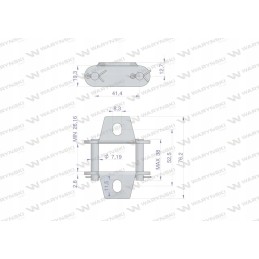 Chain lock with double-sided connection ca550k1 shaft