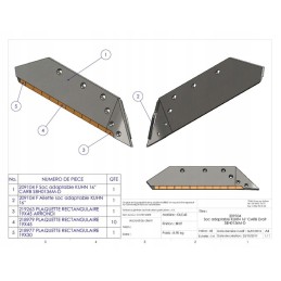 Plowshare 16 right with carbide for Kuhn 622136 622212