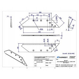 Plowshare 16 right with carbide for Kuhn 622136 622212