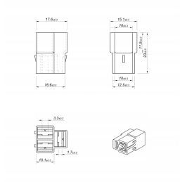 Connector housing onp mc 6 3 v2 3p t