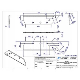 Plowshare 16 left with carbide for Kuhn 622235 622203