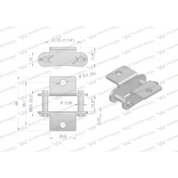 Chain lock with double-sided connection a2050k1 21