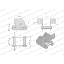 Chain lock with double-sided connection 38 4vbsd in