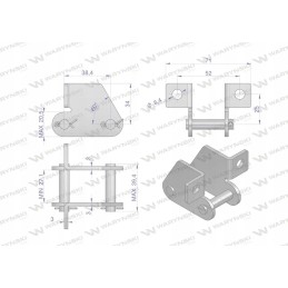 Chain lock with double-sided connection 38 4vbsd in