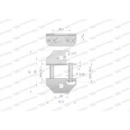 Chain lock with double-sided connection 38 4vbk1 in