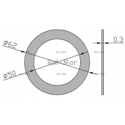 Spacer pad 50x62x0 3 rotary mower