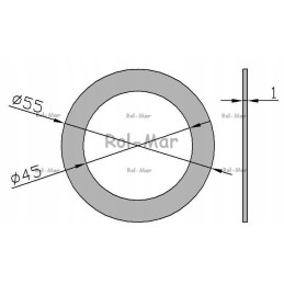 Spacer pad 45x55x1 0 rotary mower