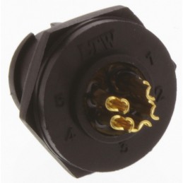1 pcs - Amphenol Industrial Circular Connector, 5 Contacts, Panel Mount, Socket, Female, IP67, Ceres Series