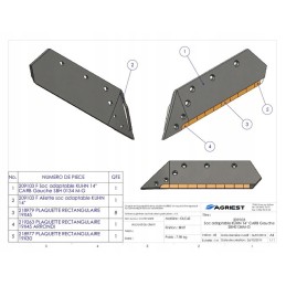 Plowshare 14 left with carbide for Kuhn 622135