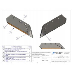 Plowshare 14 right with carbide for Kuhn 622134