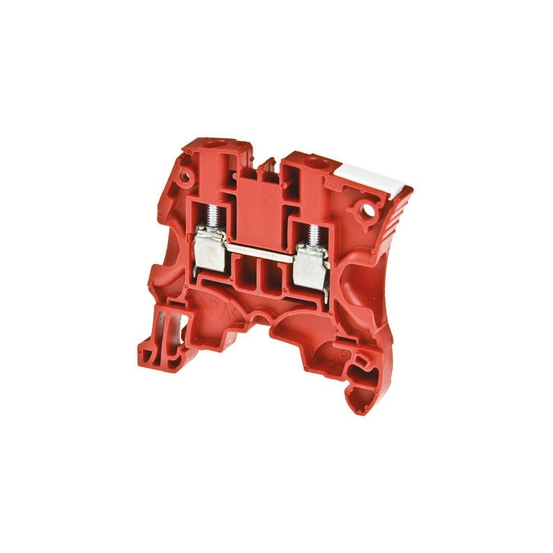 10 pcs - Entrelec ZS10 Series Red Feed Through Terminal Block, Single-Level, Screw Termination, ATEX