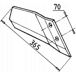 Right undercutting blade FL35D Lemken Kongskilde