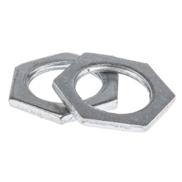 1 Pack of 10 - RS PRO Silver Steel Cable Gland Locknut, M20 Thread