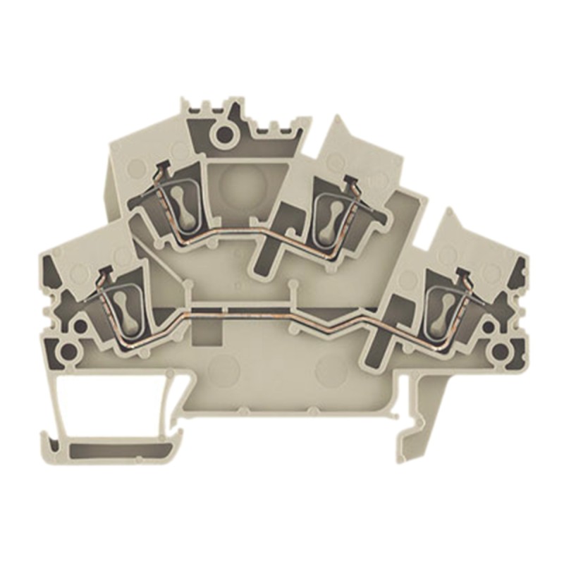 10 pcs - Weidmuller Z Series Beige Feed Through Terminal Block, 4mm², Double-Level, Clamp Termination, ATEX, IECEx