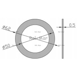 Spacer pad 50x62x0 5 rotary mower