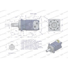 WMT 250 cm3 orbital hydraulic motor, 200 rpm