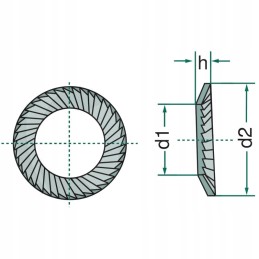 Washer schnorr din n0110 s16 kuhn 1 3 mm