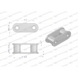 Ca550v Warynski chain link sold in 5 pcs