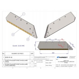 Blade 18 right carbide Kverneland 073006 p