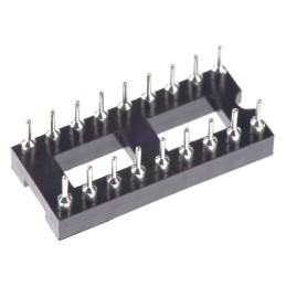 10 pcs - ASSMANN WSW 2.54mm Pitch Vertical 18 Way, Through Hole Turned Pin Open Frame IC Dip Socket, 3A