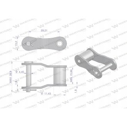 S32 Warynski chain ring sold for 5 pcs