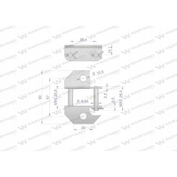 Chain lock with double-sided connection 38 4r2k wa