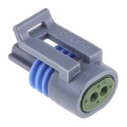 1 pcs - Delphi, Metri-Pack 150.2 Pull-To-Seat Automotive Connector Socket 2 Way, Crimp Termination