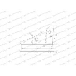 Front skid plate, right, for use with AK 10